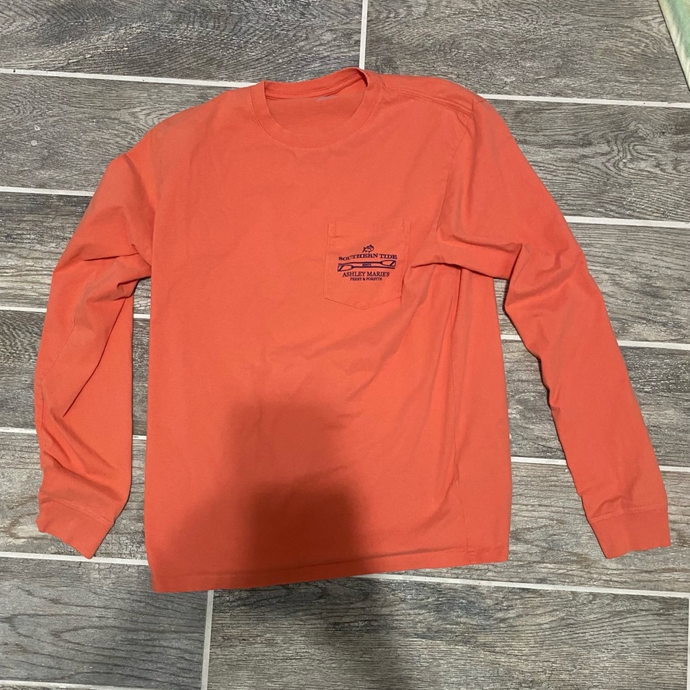 Southern Tide Long Sleeve Salmon Pink T-shirt